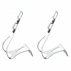 Cale Pied Acier Chromé Passage Courroie Double (paire) Pédale Course Vintage