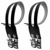Courroie Double Noir Cuir Véritable (paire) Cale Pied Pédale Vélo Cycle Ville Route Vintage