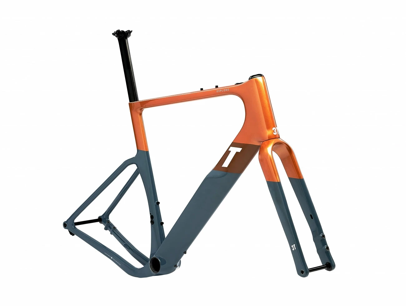 Kit Cadre Gravel 3T Exploro Max Orange / Grey 8 Kit Cadre Gravel 3T Exploro Max Orange / Grey – Image 8