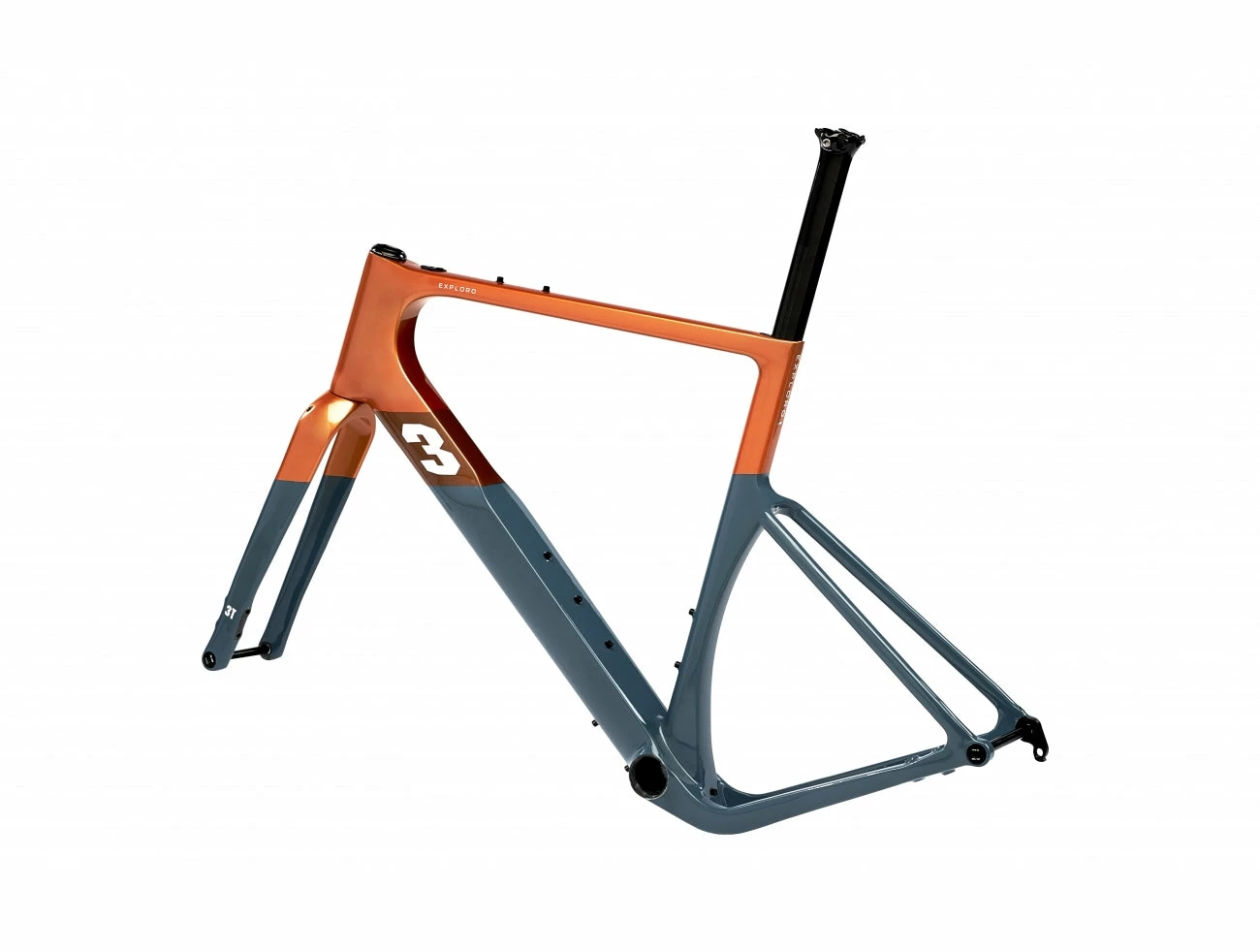 Kit Cadre Gravel 3T Exploro Max Orange / Grey 9 Kit Cadre Gravel 3T Exploro Max Orange / Grey – Image 9
