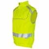 Polyester Gilet Course Jaune Fluo Réfléchissant Sans Manches Avec Zip Intégral Et Poche Arrière EN1150