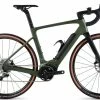 LEADER FOX Vélo électrique Gravel GUERCIOTTI Carbone BRERA ION 500Wh 220 Kms 2022 Vert Armée