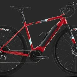 LEADER FOX Vélo électrique Gravel GUERCIOTTI GRETO ION 500Wh 220 Kms 2022 Rouge