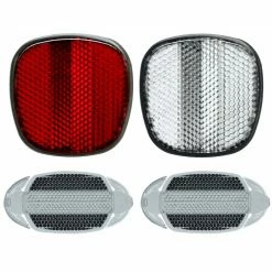 Plastique Kit Catadioptre Réflecteur Avant Arrière Dispositif Réfléchissant Roue Sécurité Vélo Cycle