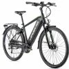Vélo électrique LEADER FOX SANDY Homme 540 Wh 100 Kms 2021 Noir/vert Mat