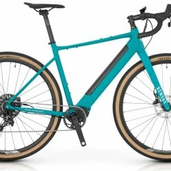 LEADER FOX Vélo GRAVEL électrique MEGAMO KANSAS 504 Wh Autonomie 100 Kms Bleu 2022