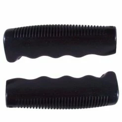 Elastomère PAIRE DE POIGNEE VELO NOIR 22MM 110MM VTT VILLE VINTAGE FIXIE RETRO ANCIEN