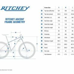 Kit Cadre Acier Ritchey Ascent Adventure -Magasin De Roues ritchey ascent gravel mtb vtt kit cadre velo baroudeur cycles revendeur lyon geometrie