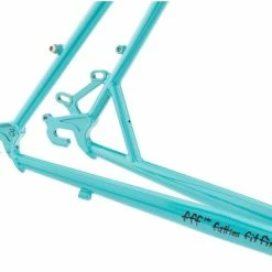 Kit Cadre Acier Surly Straggler -Magasin De Roues surly straggler chlorine dream blue kit cadre gravel acier randonee bikepacking baroudeur cycles lyon rear