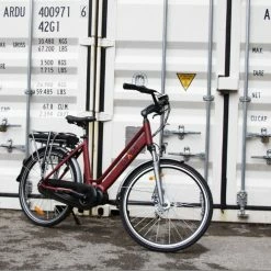 25 Kg Vélo électrique VIRAGE CITADIN 465 Wh 80 Kms 2022 Rouge (Made In France) -Magasin De Roues virage citadin rouge